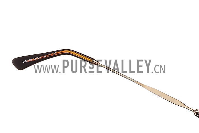 Miu Miu Rounded Cut Off Cat-Eye Orange Sunglasses 308042