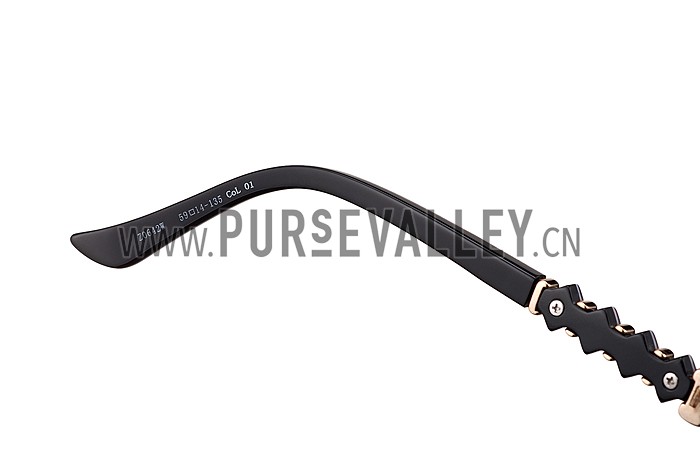 Louis Vuitton Petal Motif Black Frame Sunglasses 308110