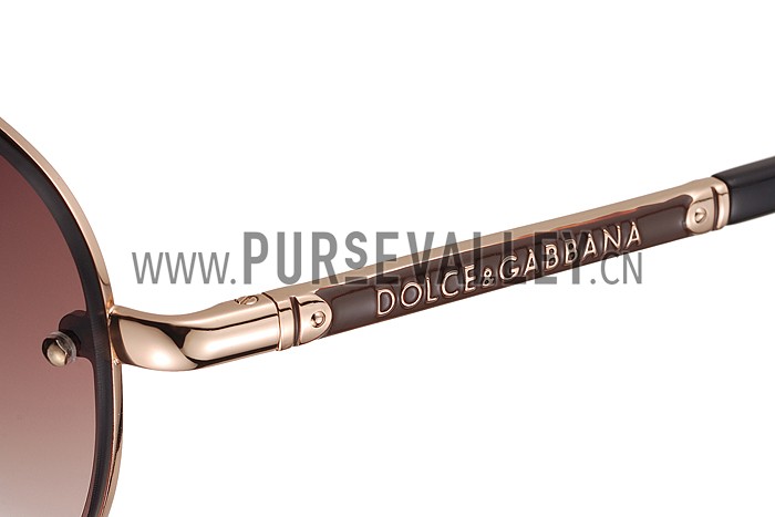 Dolce and Gabbana Pilot Gold Frame Sunglasses 308194