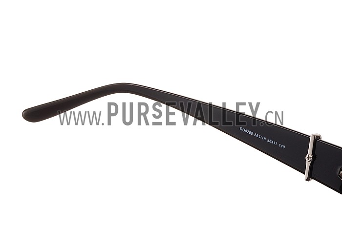 Dolce and Gabbana Black With Silver Roses Sunglasses 308025