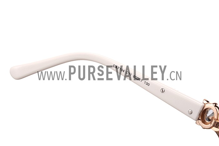 Cartier Decor Panthere White Frame Sunglasses 308074