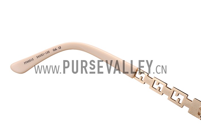 Fendi Oprah Classic Beige Frame Sunglasses 308076