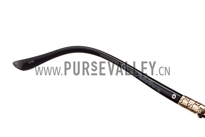 Gucci Guccissima Pattern Black Frame Sunglasses 308081