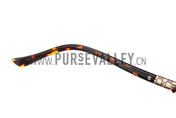 Gucci Guccissima Pattern Tortoiseshell Frame Sunglasses 308084