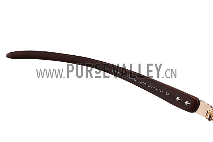 Cartier Panthere Detail Gold Frame Gradient Lenses Sunglasses 308132