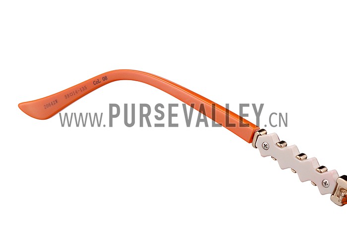 Louis Vuitton Petal Motif Orange Frame Sunglasses 308116