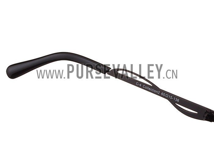 Christian Dior Demoiselle Silver Frame Dark Blue Lenses Sunglasses 308119