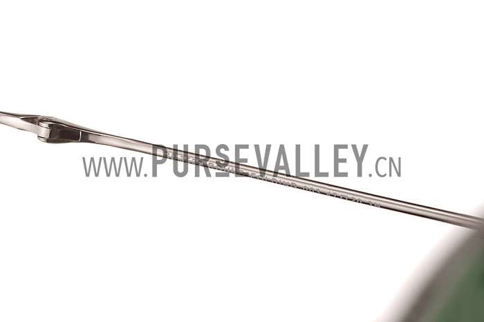 Ray Ban Round Silver Metal Frame Green Lenses Sunglasses 308160