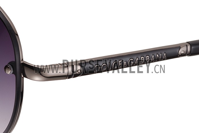 Dolce and Gabbana Pilot Grey Frame Sunglasses 308195