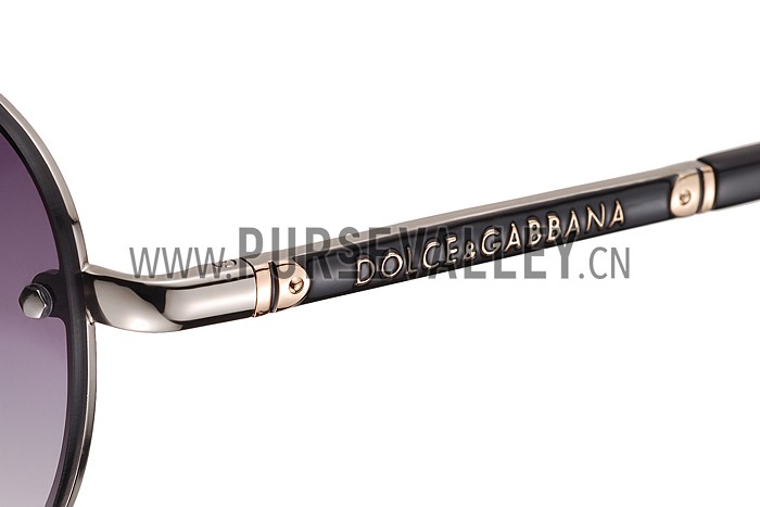 Dolce and Gabbana Pilot Silver Frame Sunglasses 308196