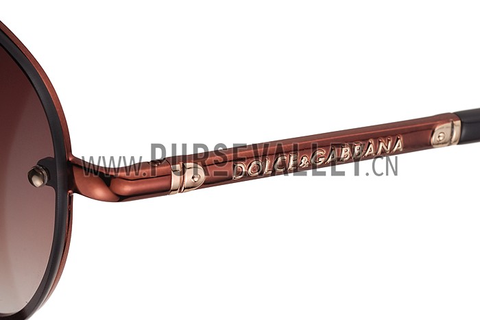 Dolce and Gabbana Pilot Brown Frame Sunglasses 308193