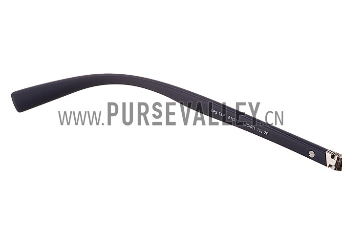 Prada Square Linea Rossa Logo Silver Frame Sunglasses 308221