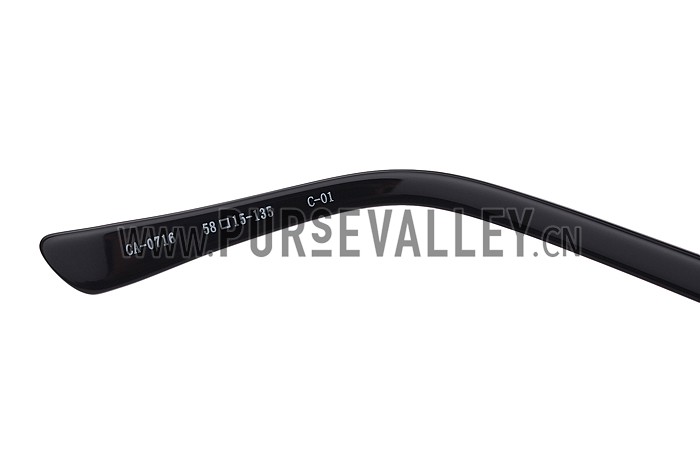 Cartier Panthere Decor Jewelry Black Sunglasses 307781