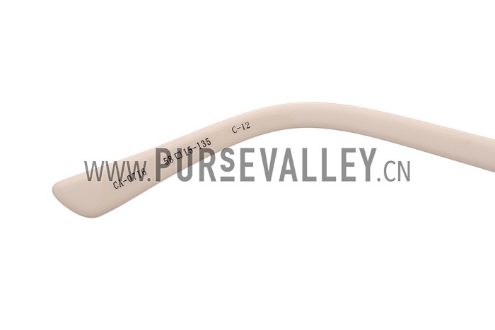 Cartier Panthere Decor Jewelry Beige Sunglasses 307782