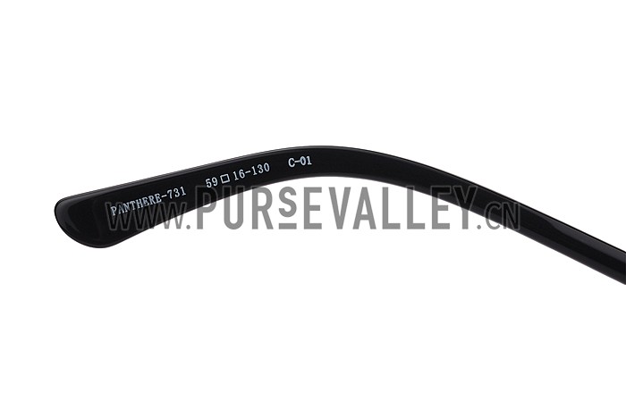 Cartier Owl Motif Black Sunglasses 307788