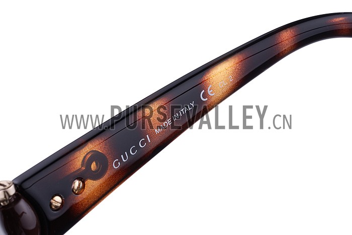 Gucci Modern Shape Havana Sunglasses 307812