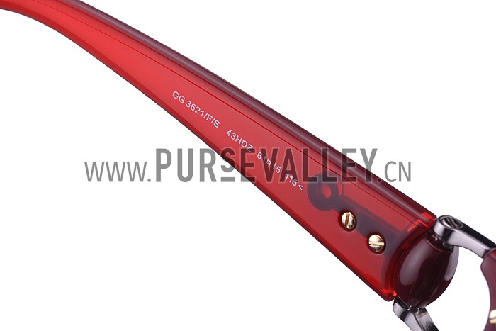 Gucci Modern Shape Red Sunglasses 307814