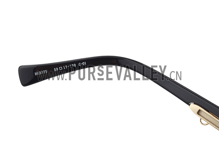 Hermes Carriage Motif Black Sunglasses 307831
