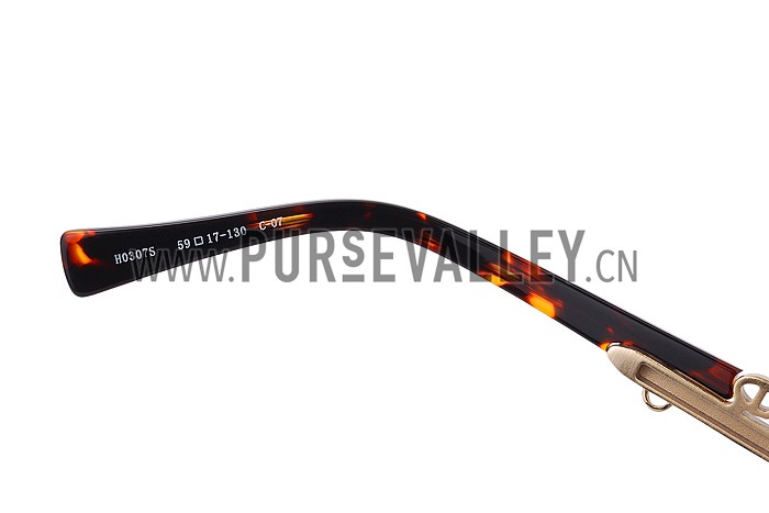 Hermes Carriage Motif Havana Sunglasses 307832