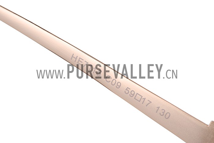 Hermes H Logo Leather Beige Sunglasses 307846