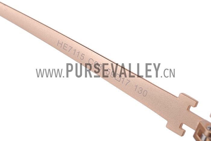 Hermes H Logo Leather Light Blue Sunglasses 307849