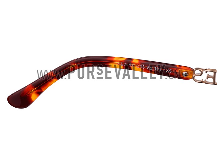 Hermes Aviator With Hermes Logo Havana Sunglasses 307852