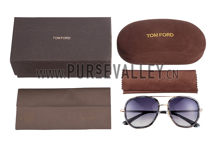 Tom Ford Cyrille Aviator Grey Frame Sunglasses 307896