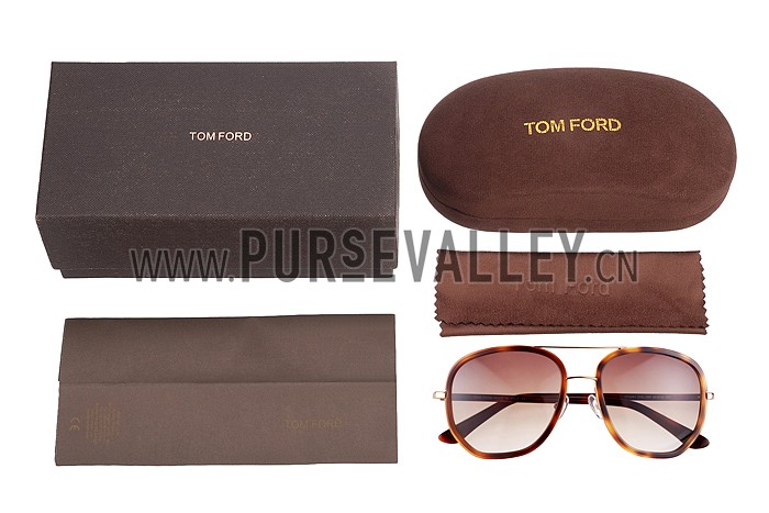 Tom Ford Cyrille Aviator Brown Frame Sunglasses 307899
