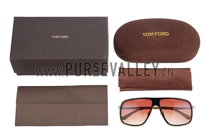 Tom Ford Brown With Gold Sunglasses 308052
