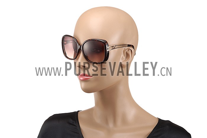 Hermes Studded Carriage Detail Tortoise Frame Sunglasses 308094