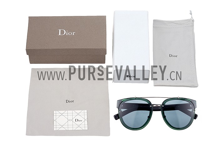 Christian Dior Homme Panto Green Lens Sunglasses 307895