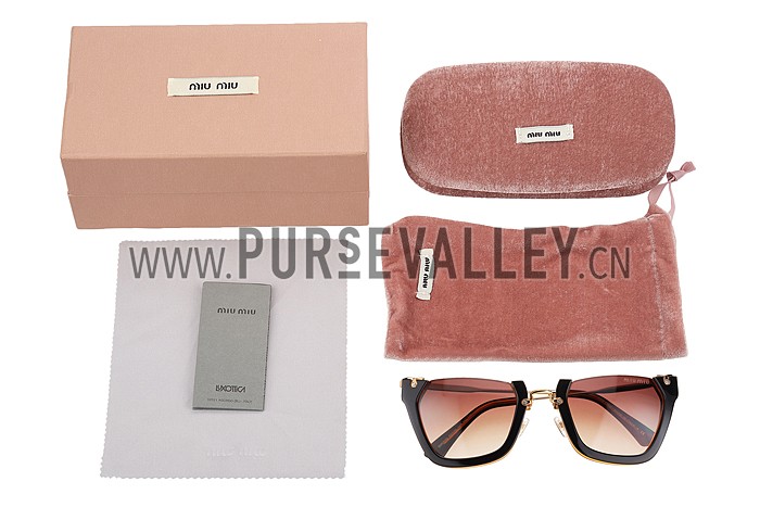 Miu Miu Cut Off Cat-Eye Orange Sunglasses 308037