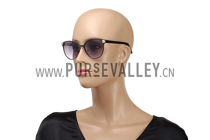 Versace Medusa Black Frame Grey Lenses Sunglasses 308180