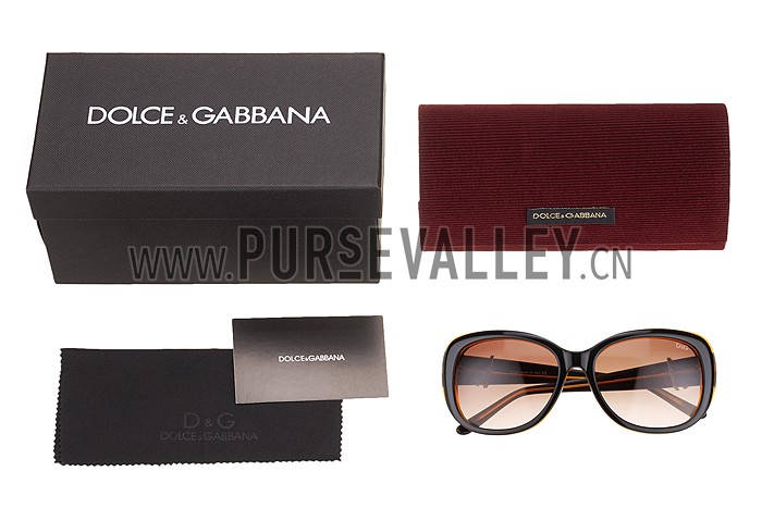 Dolce and Gabbana Yellow With Silver Roses Sunglasses 308029