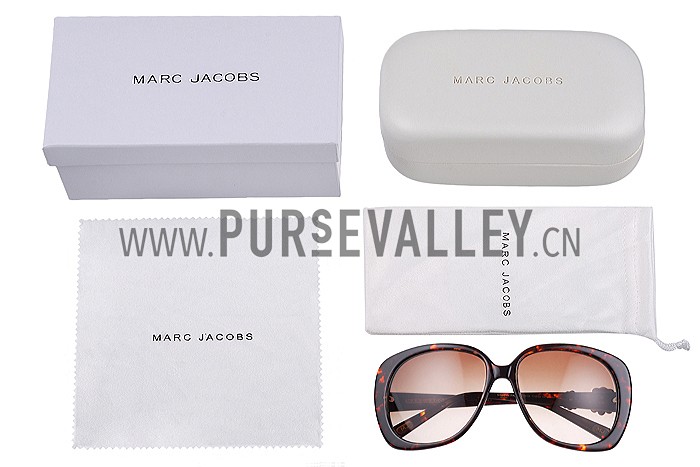 Marc Jacobs Flower Temple Havana Frames Sunglasses 307901