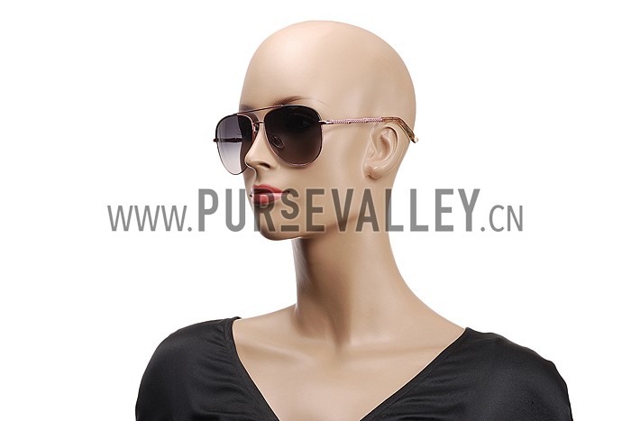 Gucci Ultra-light Aviator Pink Frame Sunglasses 308205
