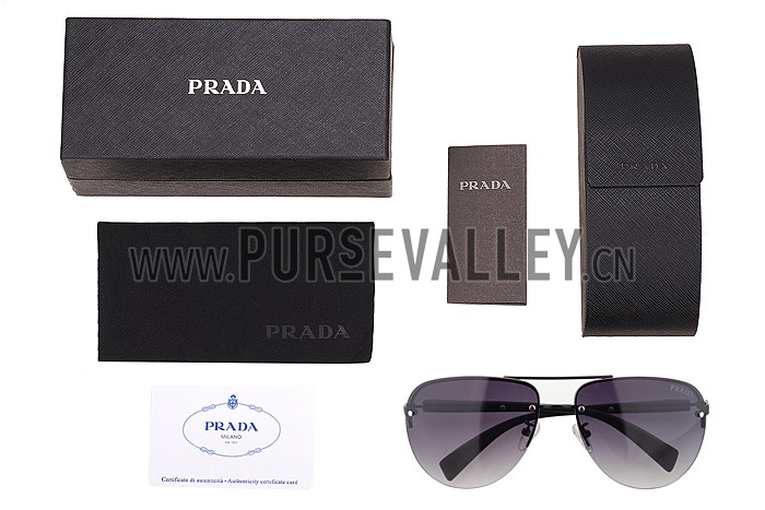Prada Sporty Linea Rossa Logo Black Frame Sunglasses 308212