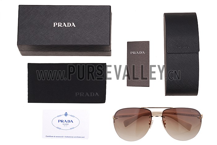 Prada Sporty Linea Rossa Logo Beige Temples Sunglasses 308213