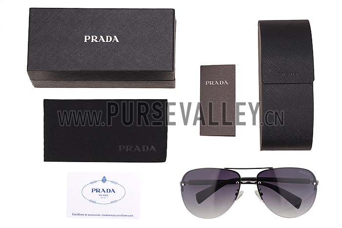 Prada Sporty Linea Rossa Logo Grey Frame Sunglasses 308216