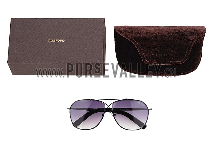 Tom Ford Eva Pilot Black Frame Sunglasses 308239