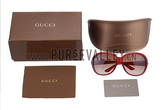 Gucci Modern Shape Red Sunglasses 307814