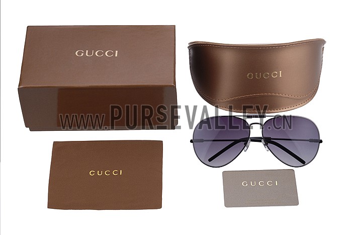 Gucci Aviator Chrome Sunglasses 307821
