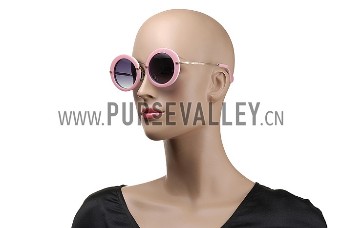 Miu Miu Retro Round Pink Sunglasses 307871