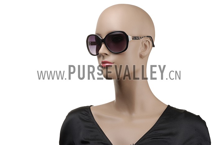Burberry Butterfly Round Black-White Sunglasses 307762