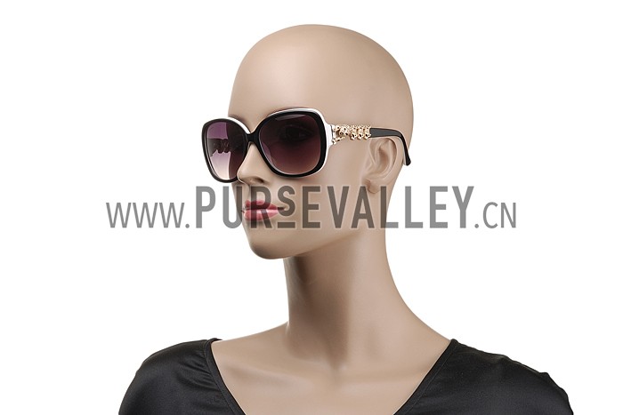 Cartier Wild Panthere Diamond Square White Sunglasses 307785