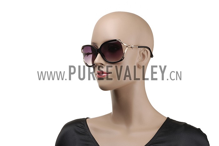 Cartier Owl Motif Black Sunglasses 307788