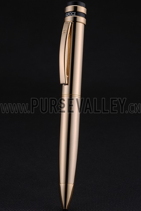Gucci Gold Rimmed Gold Ballpoint Pend 622784