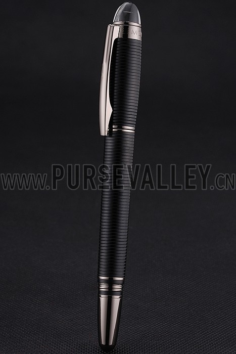 MontBlanc Starwalker Horizontally Grooved Black Ballpoint Pen With Cap 622810