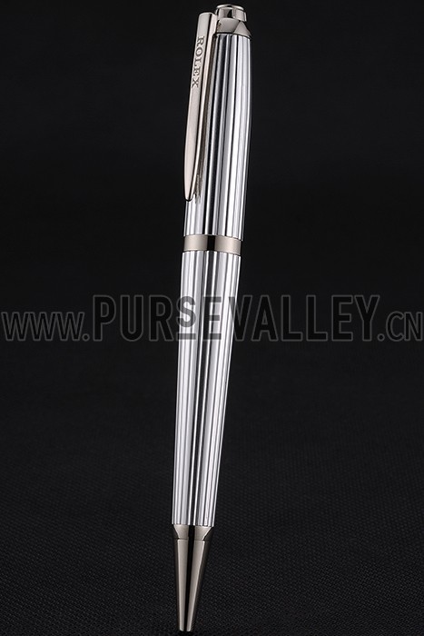 Rolex Silver Rimmed Silver Ballpoint Pen 622804