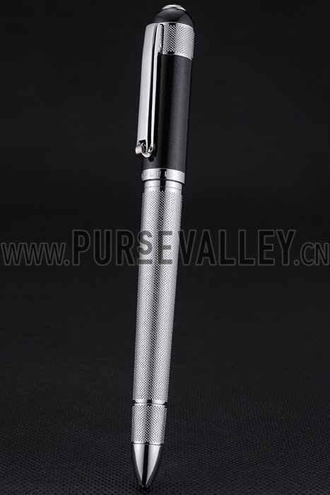 Bentley Silver Rimmed Silver Lower Body Black Ballpoint Pen 622792